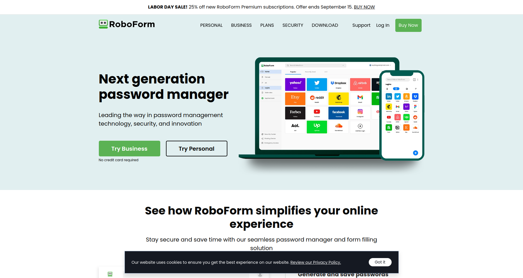 RoboForm Screenshot