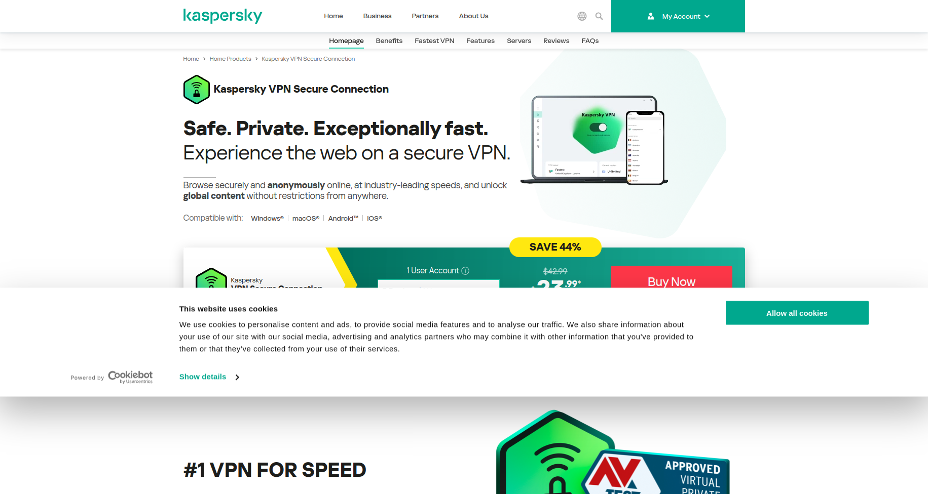 Kaspersky Security & VPN Screenshot