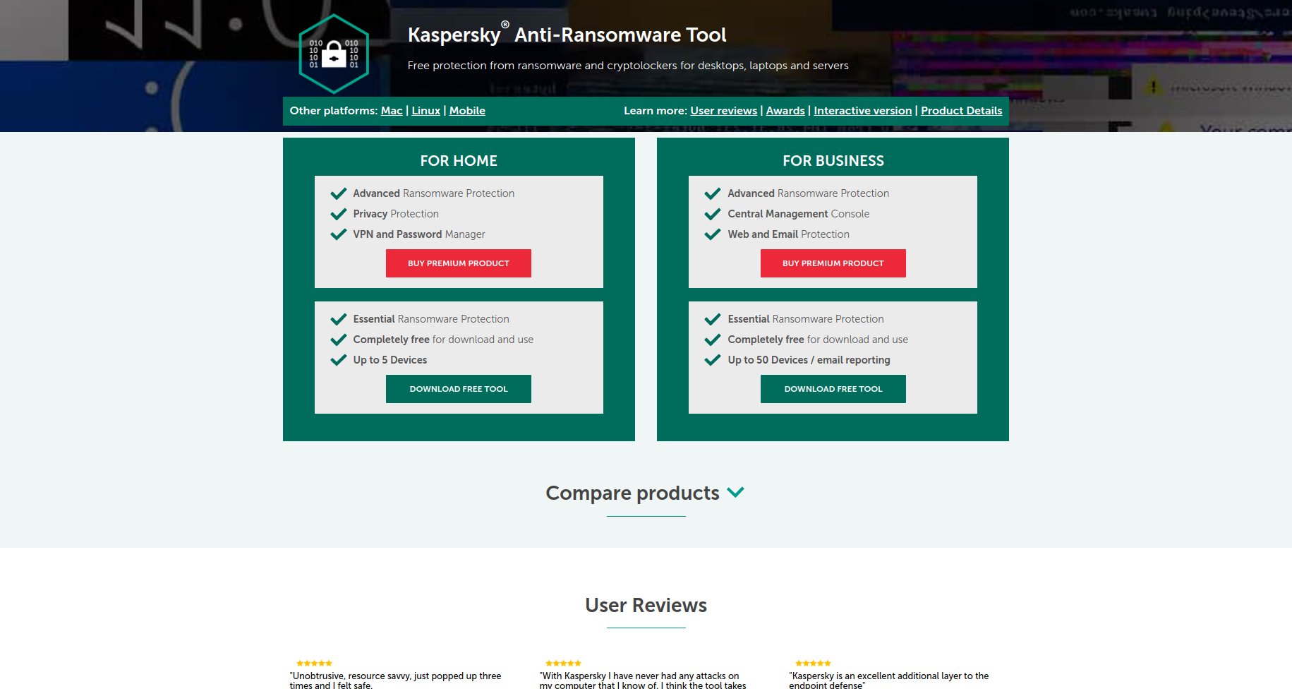 Kaspersky Anti-Ransomware Tool Screenshot